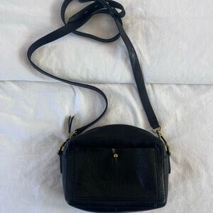 Madewell Mini Black Leather Crossbody Bag